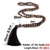 Pendentif Colliers 6mm Pierres Naturelles 108 Perles Tiger Eye Collier De Pierre Pour Hommes Femmes Gland Bijoux De Mode Bouddhiste Yoga CadeauxPendentif