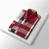 Men's Dress Shirt Luxury Designers Slim Silk T-shirt Long sleeve Casual business clothing plaid brand 17 color M-4XL BURR 734293631