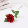 Decoratieve bloemen Simulatie Single Flanel Rose Wedding Home Meubels Flower Arrangement Decoratie Valse Silk Peony Branch D