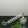 Multi-spiral böjkruka med färgkran Glasbongar Glasrökningsrör