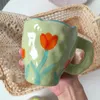 Керамические керамические кофейные чашки с ручной роспись