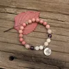 Brin 8mm perles de pierre naturelle Bracelet de prière Rhodrochrosite pierre de lune améliorer JapaMala bijoux spirituels méditation