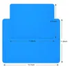 Tovagliette da tavola -4 pezzi Silicone blu per artigianato Resina Gioielli Casting Mat Tumbler Fogli Foglio resistente al calore impermeabile