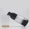 Garrafas de armazenamento 10pcs Bomba de bomba sem ar Recipiente cosmético Dispensador de cabeça preta Vacuum Plástico Plástico Folha de ouro 15ml 30ml 50ml