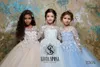 Girl Dresses FATAPAESE Flower For Kids Vintage Princess Lace Tulle Skirt Illusion Floral With Bow A Line Wedding Even Party