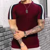 2023 Estate Waffler Top T-shirt da uomo girocollo a righe manica corta casual Tee Tshirt 22195