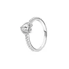 New Collection Sparkling Elegant Heart Ring Designer Zircon Diamond Solitaire Rings for Women