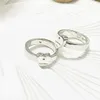 70% DE DESCUENTO 2023 Nueva joyería de moda de lujo de alta calidad para ANILLO DE CORAZÓN plata original hip hop ins joyería de mano anillo doble