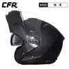Hełmy motocyklowe oryginalne CFR vintage modułowy hełm z pełnej twarzy modułowy hełm z Retro Motocross Racing Flip Up Dual soczewki Capacete Moto Dot