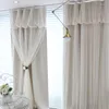 Tende per la principessa personalizzata marca coreana blackout ombra da letto da letto per la camera da letto tende da soggiorno tulle