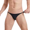 Underbyxor 3st/Lot Sexiga herrbyxor underkläder Mini Bikini Transparent Low Rise Male Slip Homme trosor BULGE POUC