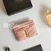 Top Quality Designer Card Holders Purse Fashion Womens Men Luxury Purses Caviar Leather with Box Y Double Sided Credit Cards Coin Mini Wallets