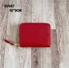 Kort lång rött, svart, rosa prägling plånböcker Kreditkortsäckar Damier Läderhållare Kända klassiska kvinnor Holder Coin Purse Small Nyckel Plånbok 5a Kvalitet nog Tock