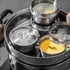 Bols En Acier Inoxydable Oeuf Riz Bol Cuit À La Vapeur Grille Ragoût Vaisselle Ménage Conteneur De Stockage Cuisine Cuisson Outils De Cuisson