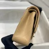 مصمم الأكياس المسائية 10A مرآة QualityCaviar Flap Bag Bag Luxuries Bag 25.5cm مع Box C001