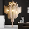 Pendant Lamps Nordic Tassel Chain Lights Creative Luxury Hanging Light Silver Gold Aluminium Lamp Fixtures