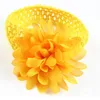 Kids Fashion Ribbon Wreath Headbands Pretty Floral Hair Ribbons Children Hair Accessories Chiffon Flower With Soft Elastic Crochet Headband