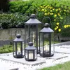 Candle Holders Nordic Metal Iron Design Geometric Outdoor Birthday Black Table Art Porta Velas Home Room Decor