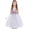 Girl Dresses 2023 Arrival 3-10 Years Girls Party Ball Gowns Patchwork Flower For Wedding Formal Kids Dress Appliques Flowers