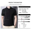 Herren-T-Shirts CASUMANL Sommerhemd für Herren, modisch, dünn, atmungsaktiv, lässig, kurzärmelig, Umlegekragen, normale Kleidung für Männer