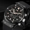 Polshorloges TVG Topmerk Watch Men Men Sports Silicone Band Led Digital Analog Quartz Orologio Uomo Reloj Hombre 2023