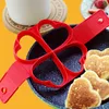 Nieuwe eigereedschap 4 gaten pannenkoek maker mal ei pannenkoekring anti -aanbak siliconen gebakken ei shaper omelet mallen keuken bakkookaccessoire