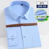 Camisas casuais masculinas esticam algodão moda vestido de manga longa para o homem slim fit camisa social Business blusa masculina shir shir