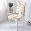 Chair Covers Geometric Spandex Cover For Dining Room Anti-dirty Elastic Slipcover Kitchen Stools Protector Home Decor
