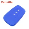 Carmilla سيليكون سيارة جديدة مفتاح فوب غطاء حافظة لتويوتا CHR C-HR كامري بريوس برادو 2016-2020 2 3 أزرار عن بعد بدون مفتاح
