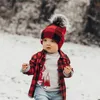 il cappello lavorato a maglia genitore-figlio con palline di lana invernale può essere personalizzato in piccoli lotti Cappelli caldi natalizi regalo di Natale