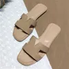 Designer Hommes Femme Pantoufles Sandales Chaussures Imprimer Slide Summer Wide Flat Sandal Slipper