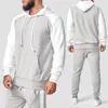 رجال مقطوعة للملابس الرياضية المغطاة بالملابس الرياضية هيديي سراويل سراويل pullover عرض 2 قطعة 2 قطعة setmen