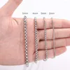 Chains Wholesale 1 Meter Width 2/3/4/5mm Stainless Steel Round Pearl Bulk Chain Necklace For Women Men DIY Bracelet Jewelry