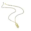 70% rabatt 2023 Nya lyxiga högkvalitativa modesmycken för Twist Pearl Necklace Brass Versatile Small Design Collar Chain