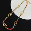 20% off all items 2023 New Luxury High Quality Fashion Jewelry for Rainbow Double Necklace Brass Material Small Popular Design Versatile Collar Chain