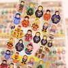 غلاف هدية مضحكة Matryoshka ملصقات روسيا التقليدية دمية يموت قصاصات القصاصات DIY زخرفة يوميات الديكور المنزل