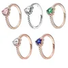 New Collection Sparkling Elegant Heart Ring Designer Zircon Diamond Solitaire Rings for Women