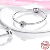 PANDORA oryginalny S925 Sterling Silver 26 liter seria A-Z koralik urok nadaje się do bransoletki DIY biżuteria akcesoria