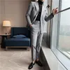 Men's Suits 2023 Workwear Jacket Men's Double Breasted Pants 2PC Sets Loose Coat & Long Mens Clothing