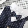 Dog Apparel Fashion Gentleman Clothes Wedding Suit Formal Shirt For Small Medium Dogs Bow Tie Tuxedo Pet Outfit Puppy Summer Costume