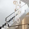 Żyrandole luksusowy nowoczesny kryształowy żyrandol na schody długie korytarz wisząca Lampa LED Lampa LAMPA LAMPA DUŻE DOMOWEGO DOKATU