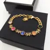 Fashion Collection 2023 New Luxury High Quality Fashion Jewelry for twist chain butterfly color diamond brass tiger head accessories bracelet