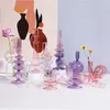 Candle Holders Nordic Glass candle holders romantic Dinner home decoration candlestick for birthday wending candle holder wax portavelas decor 230303
