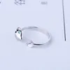 Anelli a grappolo Anello in argento sterling 925 per donna Anello di fidanzamento nuziale Cristallo 6mm7mm8mm Perla o perlina rotonda Semimontaggio Fine Jewelry Impostazione