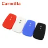 Carmilla Silicone Car New Key Fob Cover Case for Toyota CHR C-HR Camry Prius Prado 2016 - 2020 2 3 Buttons Remote Keyless