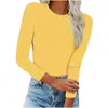 Blouses pour femmes Chemises à manches longues Slim Fit Casual Layer Tee Tops Kawaii Vêtements Grande taille Femme Vêtements Année Femmes pour le travail