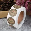 Confezione regalo 500 pezzi adesivi fatti a mano con amore Scrapbooking etichetta fatta a mano etichetta adesiva per matrimonio etichette rotonde Kraft