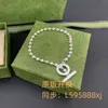 60% OFF 2023 New Luxury High Quality Fashion Jewelry for Silver Car Flower Bead Bracelet Simple Couple Online Red Same Gift