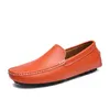 Mens kvinnor casual skor läder mjuk sula svart vit röd orange blå brun bekväm sneaker 043