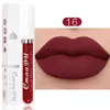 Brillant à lèvres 18 couleurs mat rouge à lèvres coupe antiadhésive étanche longue durée facile à porter maquillage de beauté humide
